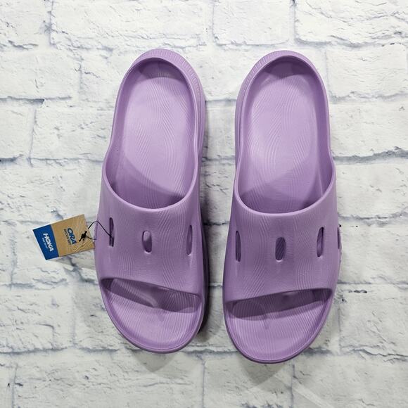 Hoka One MENS 13 WOMENS 15 Ora Recovery Slide 3 Sandals FL1123C Violet Bloom main image 8